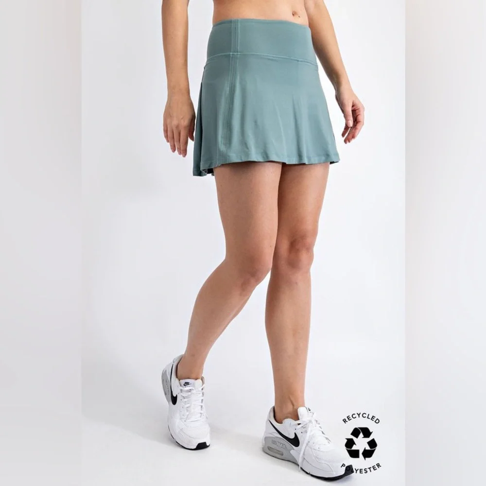 Rae Mode Tennis Skirt Skort Sage Green Size Small Preppy Athleisure Pickleball